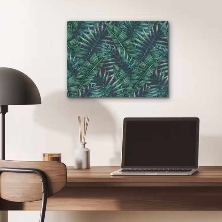Bladeren - Inductie beschermer - Jungle - Tropical PET vilt klein -sfeer5