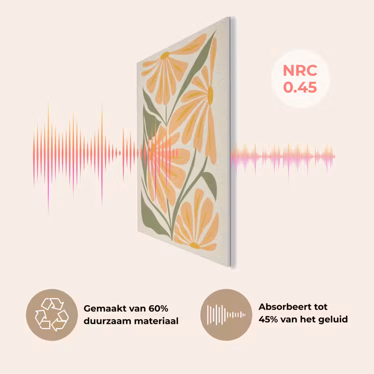 Blaadjes - Zachtoranje - Bloemen PET vilt klein -USP_NL