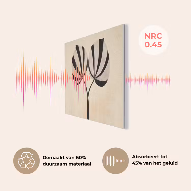 Bladeren - Gestreept - Stengel - Beige PET vilt klein -USP_NL