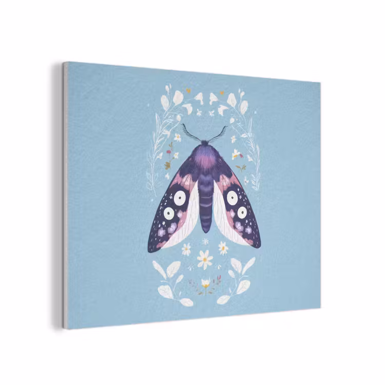 Bladeren - Wit - Vlinder - Insect PET vilt klein -3d