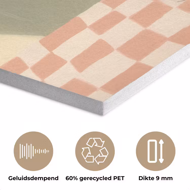Citroenen - Glas - Tafelkleed - Geblokt PET vilt klein -closeup_NL