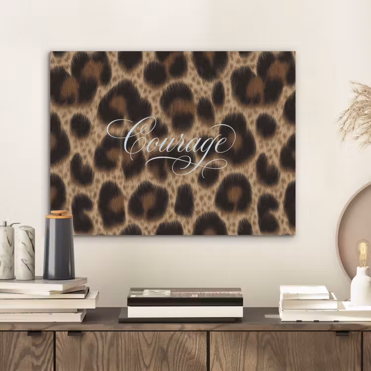 Luipaardprint - Bruin - Courage - Sierlijk PET vilt klein -sfeer1