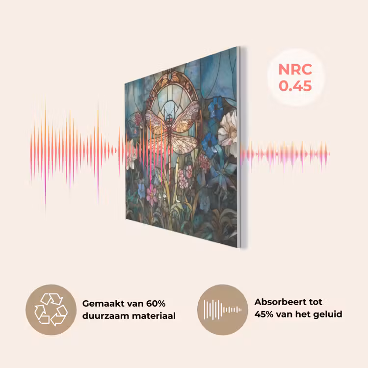 Libelle - Mozaïek - Bloemen - Kleurrijk PET vilt klein -USP_NL