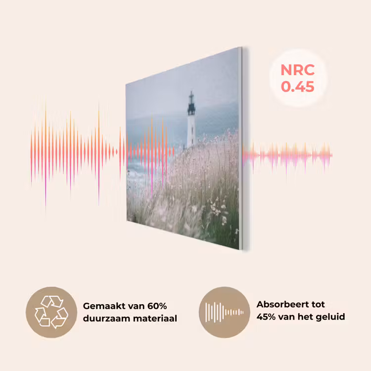 Vuurtoren - Klif - Zee - Bloemen PET vilt klein -USP_NL