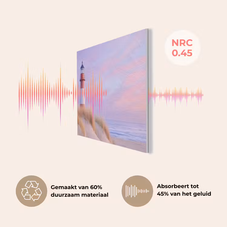 Vuurtoren - Duinen - Zonsondergang PET vilt middel -USP_NL