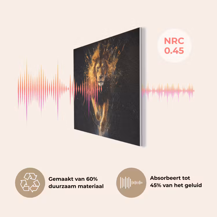 Leeuw - Zwart - Oranje - Verf PET vilt klein -USP_NL