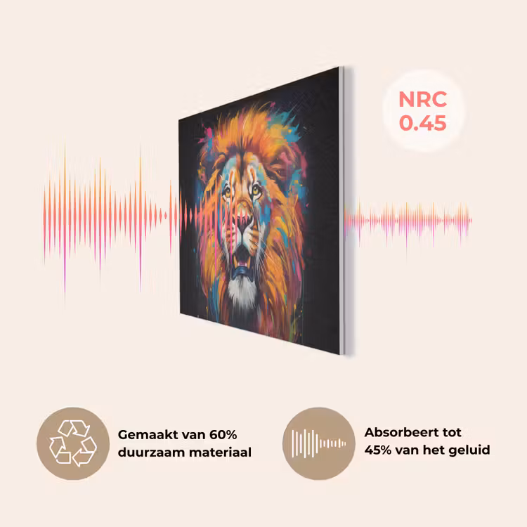 Leeuw - Graffiti - Dieren - Zwart PET vilt klein -USP_NL