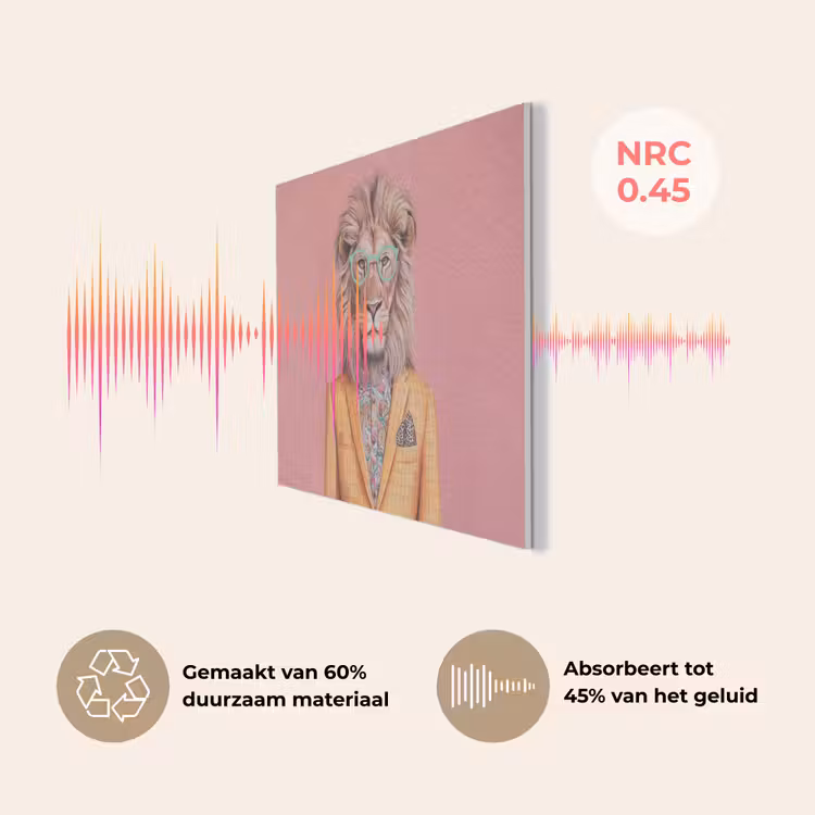 Leeuw - Pak - Geruit - Bril PET vilt klein -USP_NL