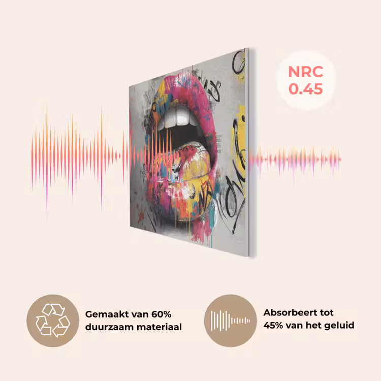 Lippen - Graffiti - Expressief PET vilt klein -USP_NL