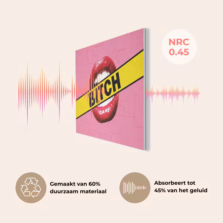 Lippen - Tekst - Kleurrijk PET vilt klein -USP_NL