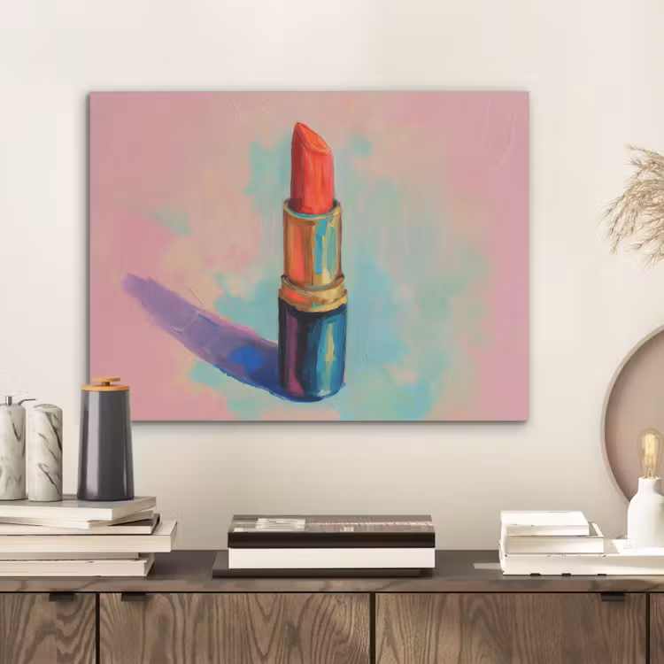 Lippenstift - Rood - Penseelstreken PET vilt klein -sfeer1