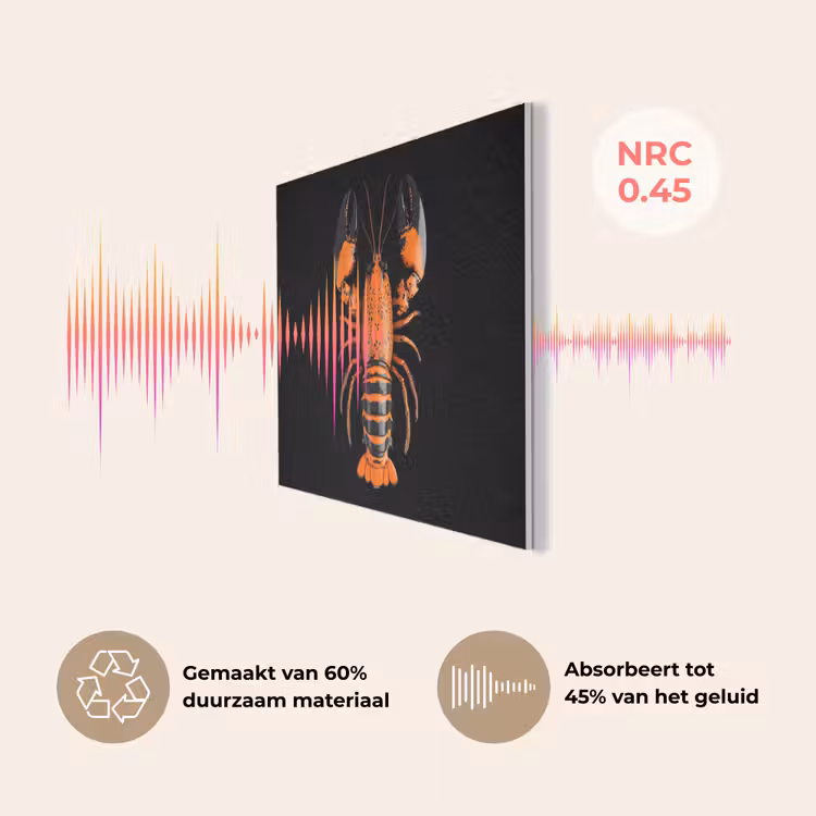 Kreeft - Oranje - Zwart - Modern PET vilt klein -USP_NL