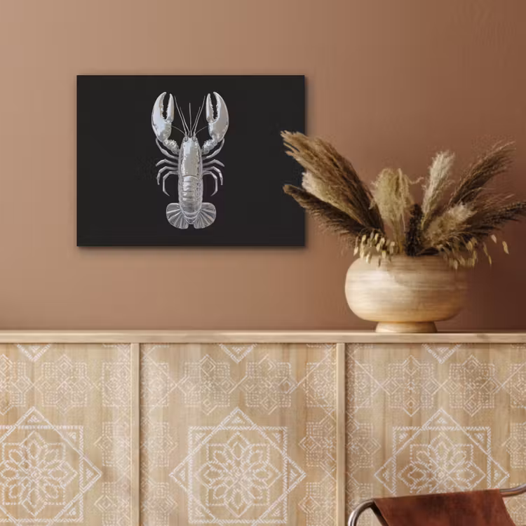 Kreeft - Zilver - Metallic - Luxe PET vilt klein -sfeer4