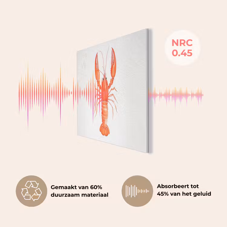 Kreeft - Waterverf - Aquarel - Oranje PET vilt klein -USP_NL