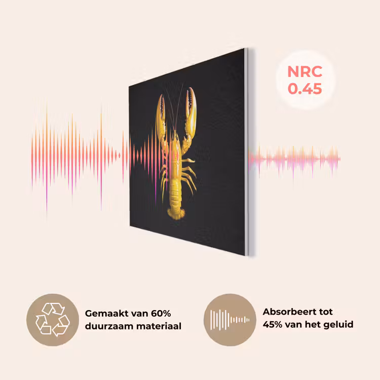Kreeft - Geel - Stippen - Effen PET vilt klein -USP_NL