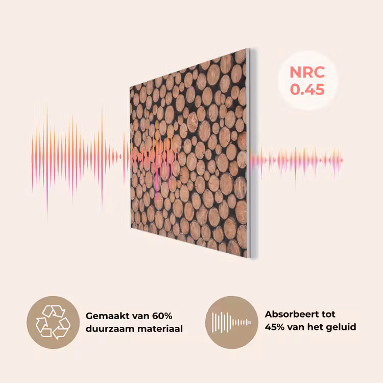 Houtblokken - Textuur - Patroon - Bruin - Rustiek PET vilt klein -USP_NL