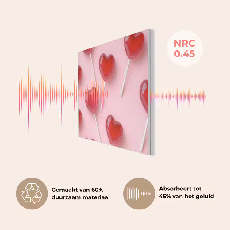 Lollies - Hartjes - Roze PET vilt klein -USP_NL