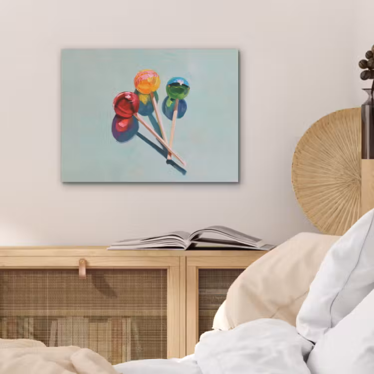 Lollys - Schaduw - Drie - Blauw PET vilt klein -sfeer3