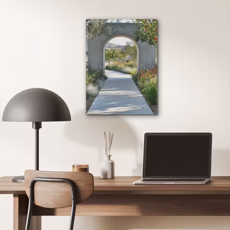 Doorkijk - Pad - Beton - Landschap PET vilt klein -sfeer5