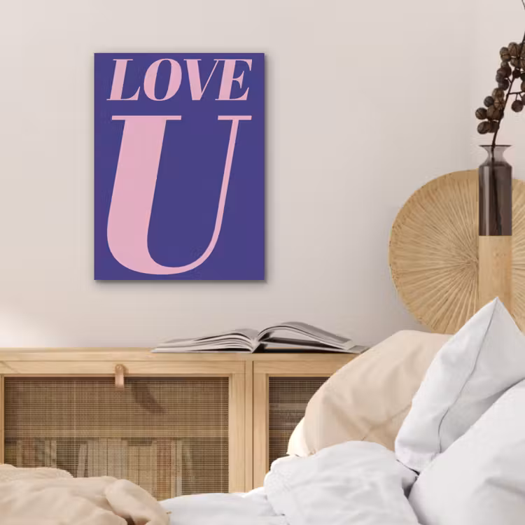 Love - Blauw - Valentijn PET vilt klein -sfeer3