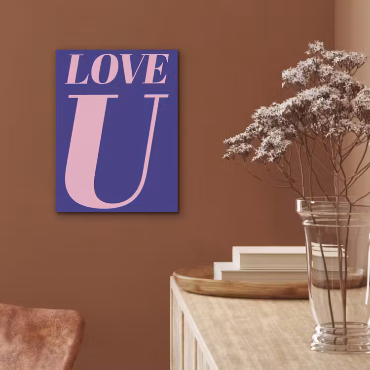 Love - Blauw - Valentijn PET vilt klein -sfeer4