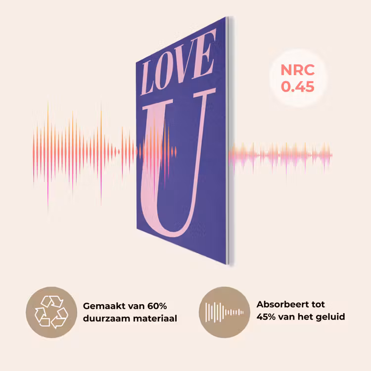 Love - Blauw - Valentijn PET vilt klein -USP_NL