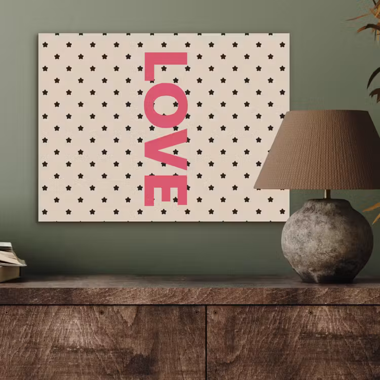 Love - Stippen - Roze PET vilt klein -sfeer2