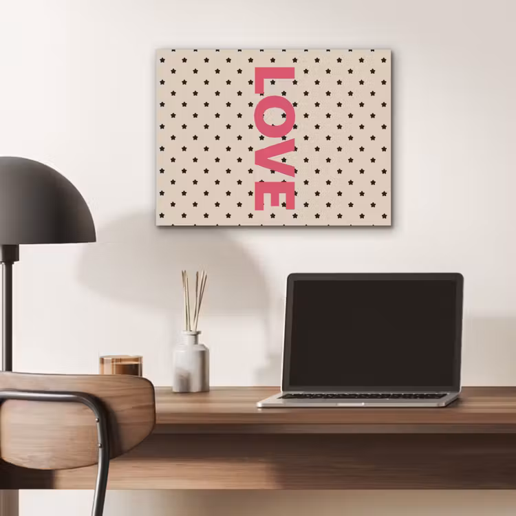 Love - Stippen - Roze PET vilt klein -sfeer5