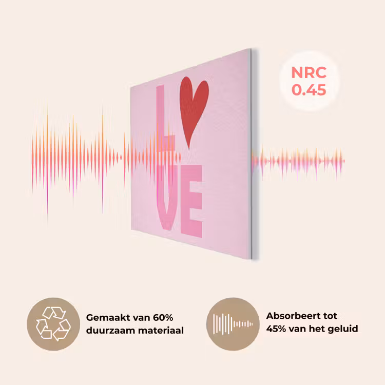 Love - Roze - Hart - Valentijn PET vilt klein -USP_NL