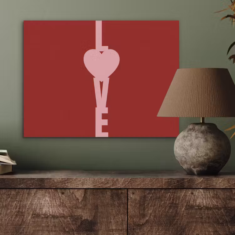 Love - Rood - Blokletters PET vilt klein -sfeer2