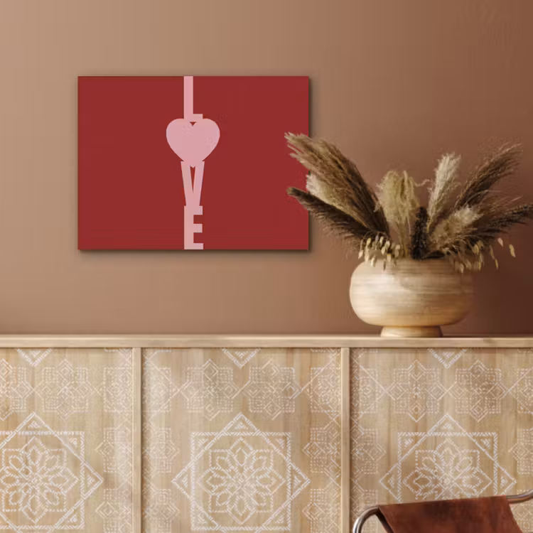 Love - Rood - Blokletters PET vilt klein -sfeer4