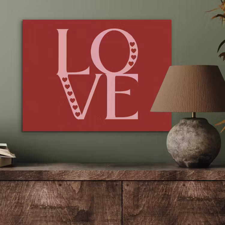 Love - Rood - Hatjes PET vilt klein -sfeer2