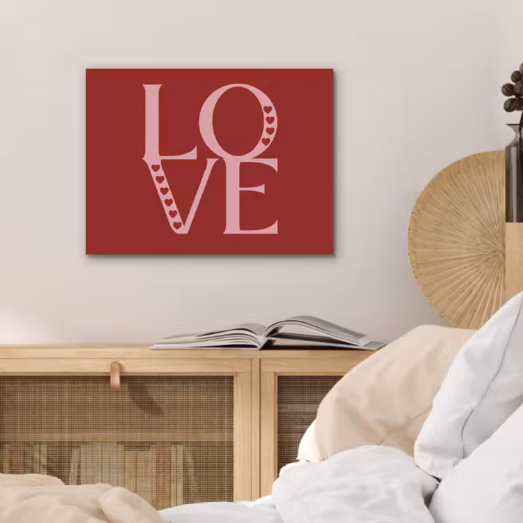 Love - Rood - Hatjes PET vilt klein -sfeer3