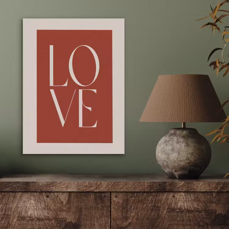 Love - Rood - Minimalistisch PET vilt klein -sfeer2