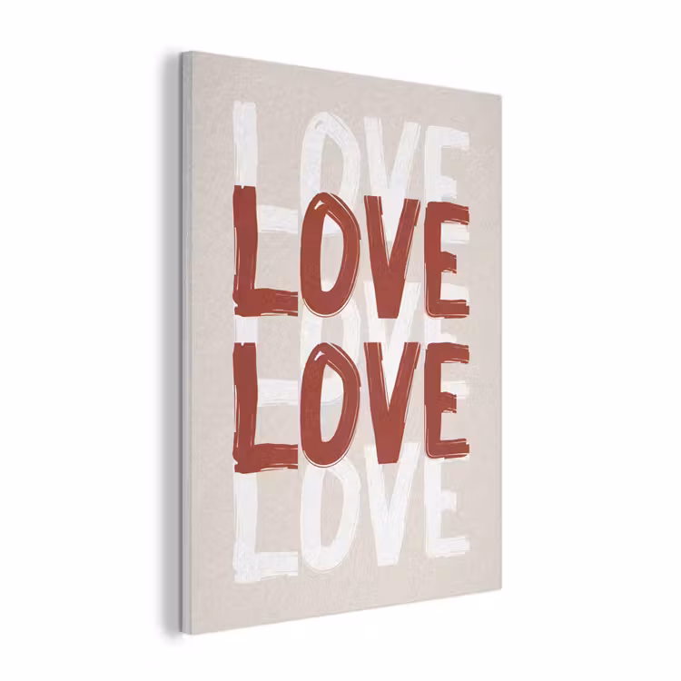 Love - Rood - Tekst PET vilt klein -3d