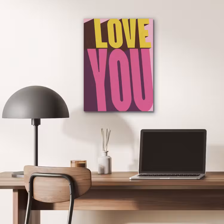 Love - Tekst - Roze - Valentijn PET vilt klein -sfeer5