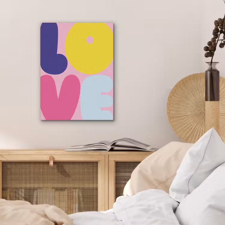 Love - Valentijn - Kleurrijk PET vilt klein -sfeer3