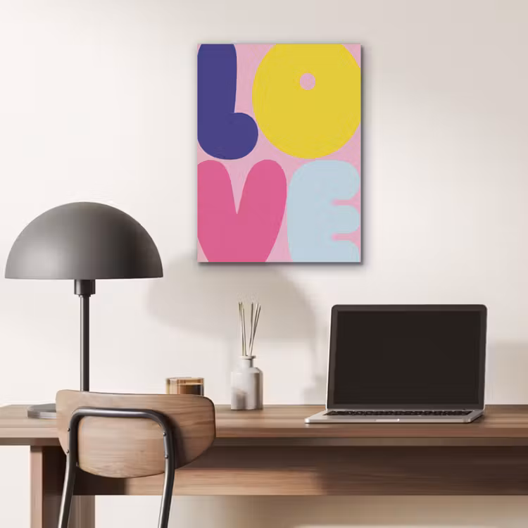 Love - Valentijn - Kleurrijk PET vilt klein -sfeer5
