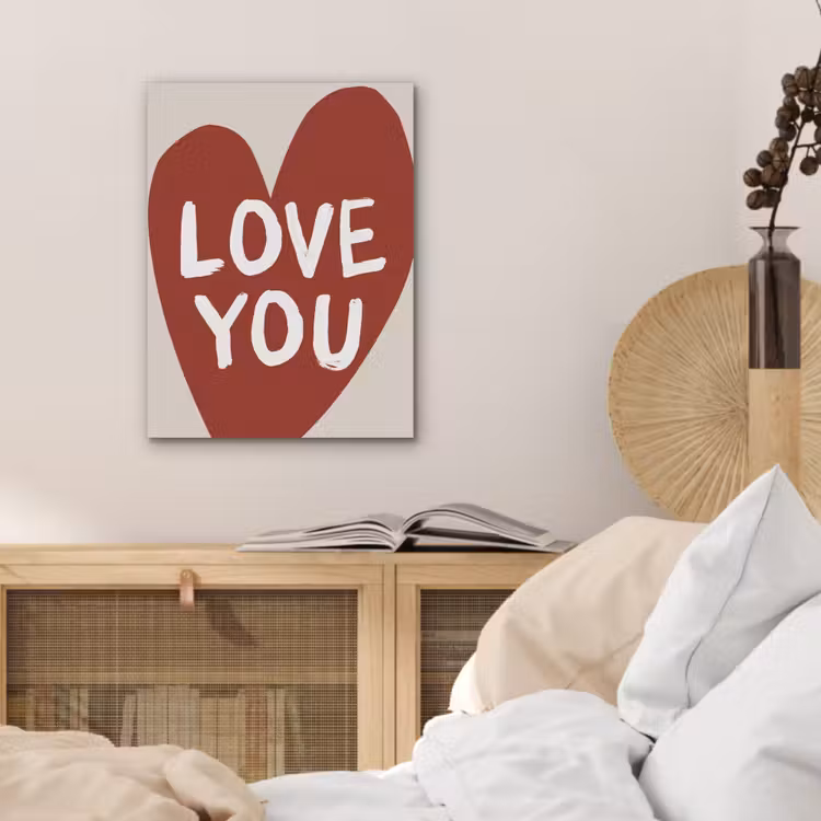 Loveyou - Hart - Rood PET vilt klein -sfeer3