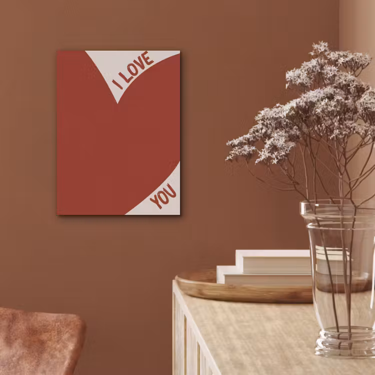 Loveyou - Rood - Hart PET vilt klein -sfeer4