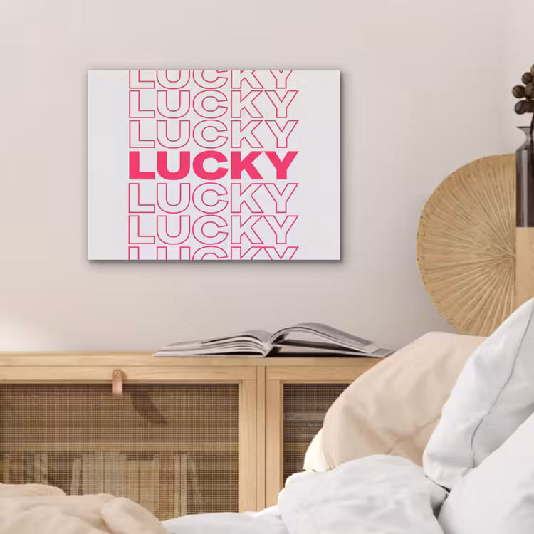 Lucky - Roze - Patroon PET vilt klein -sfeer3