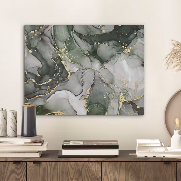 Luxe - Marmer - Groen PET vilt klein -sfeer1