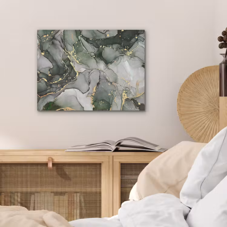 Luxe - Marmer - Groen PET vilt klein -sfeer3
