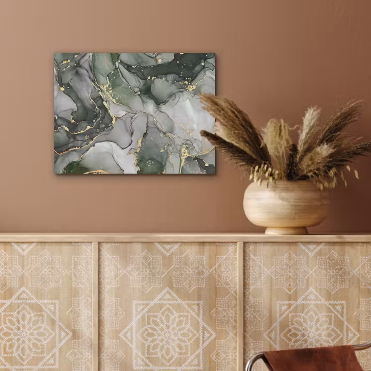 Luxe - Marmer - Groen PET vilt klein -sfeer4