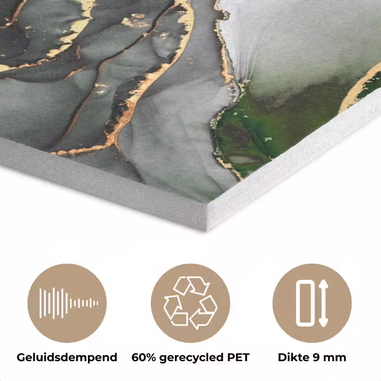 Luxe - Marmer - Groen PET vilt klein -closeup_NL