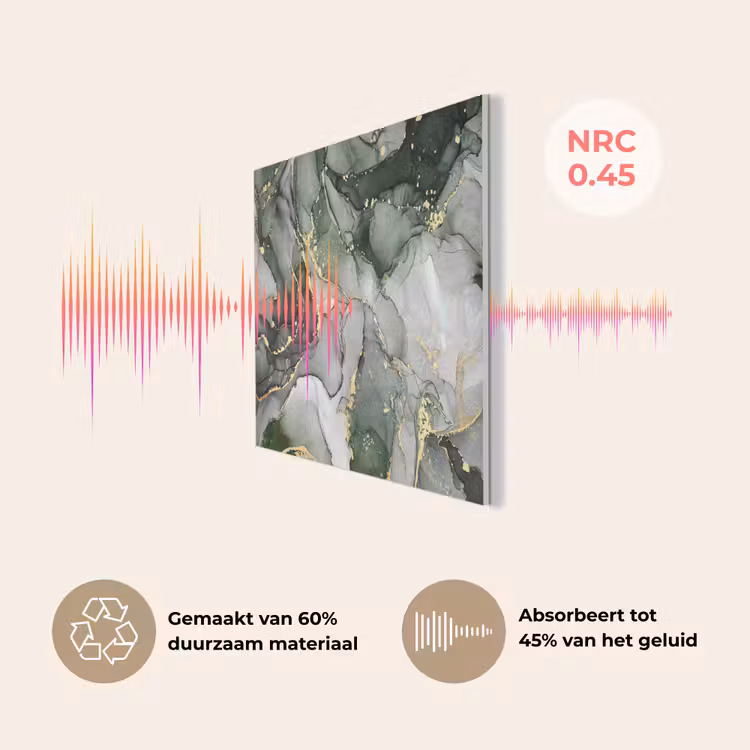 Luxe - Marmer - Groen PET vilt klein -USP_NL
