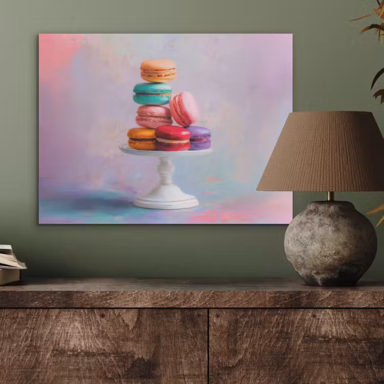 Macarons - Schaal - Pastel - Kleurrijk PET vilt klein -sfeer2
