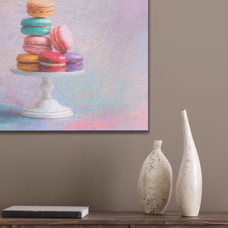 Macarons - Schaal - Pastel - Kleurrijk PET vilt klein -sfeer6_closeup