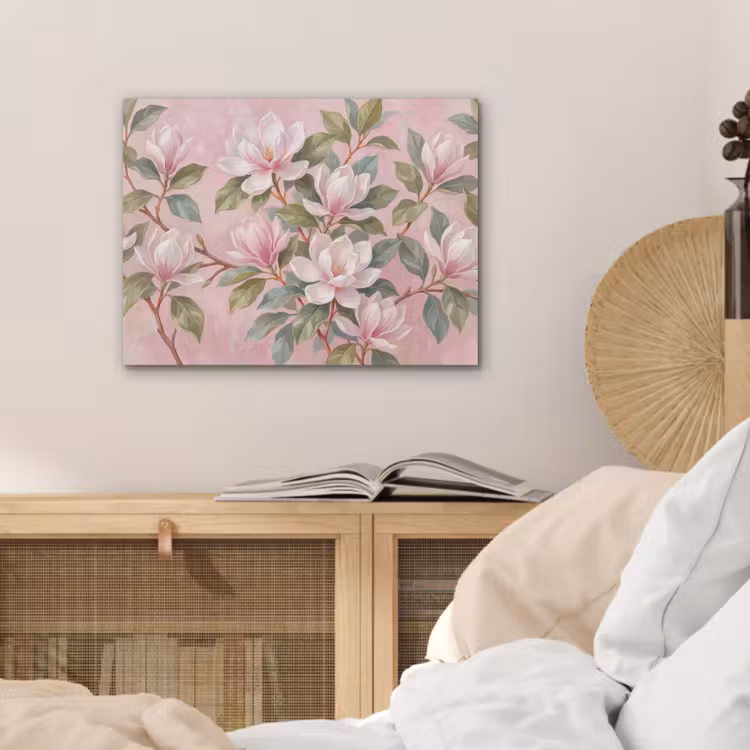 Magnolia's - Patroon - Roze PET vilt klein -sfeer3