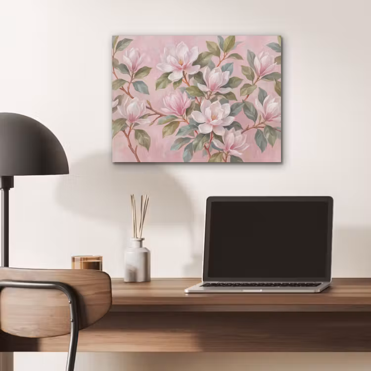 Magnolia's - Patroon - Roze PET vilt klein -sfeer5